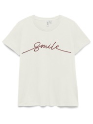 vero moda vmgami s/s o-neck t-shirt jrs btq ga 10335673-snow whitesmileinsyrah offwhite