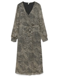 vero moda vmgebra gedna ls 7/8 dress wvn btq ga 10335835-blackgebra multi