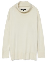 vero moda vmsilje ls cowl neck pullover 10332486-birch cream