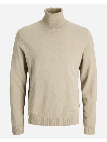 jj rebel jrebcallum knit roll neck 12268345-crockery biege σε προσφορά