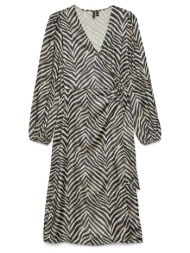 vero moda vmvina sonya ls calf wrap dress wvn ga 10337398-blacksonya multi