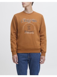 jj rebel jrebphil crew neck sweat 12284987-bombay brown cappuccino