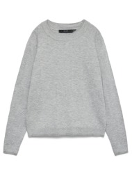 vero moda vmhappiness ls raglan pullove ga boo rep 10296206-light grey melangesilverlurexcontrast li