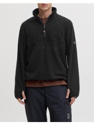 jack&jones jjalpes half zip fleece jacket aw25 12284828-black beautyjjprint black