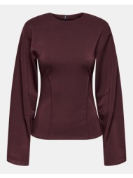 only onltoc l/s round neck swt 15365035-decadent chocolate chocolate