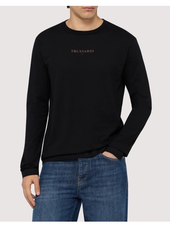 trussardi t-shirt regular fit a maniche lunghe con stampa σε προσφορά