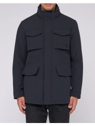 trussardi outerwear -field jacket in tech poly mo703n14-034 darkblue