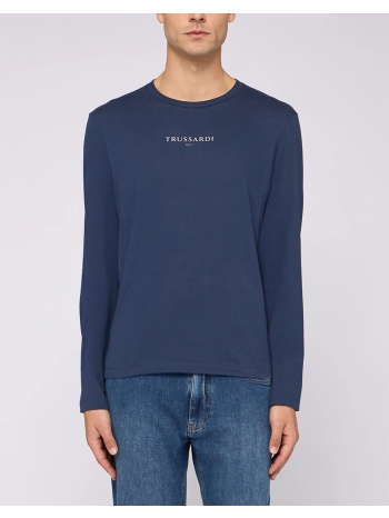 trussardi t-shirt regular fit a maniche lunghe con stampa σε προσφορά