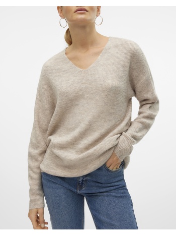 vero moda vmcrewlefile ls v-neck blouse noos