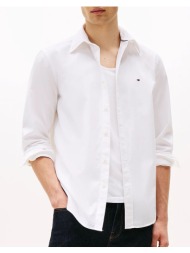 tommy hilfiger core flex poplin solid rf shirt mw0mw39988-ybr white