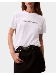 calvin klein jeans a- inst logo classic tee ss lv047c912g-yaa white
