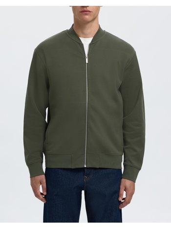 selected slhmack sweat bomber ls noos 16092589-forest night