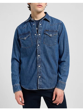 lee regular western shirt 112370562-roaring rapid denimblue σε προσφορά
