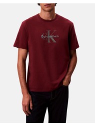 calvin klein jeans ss hero monologo tee 20s lv04rb862g-wcv darkred