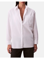 calvin klein jeans poplin relaxed shirt lv047c143g-yaa white
