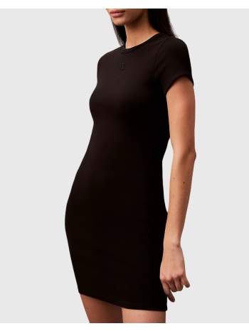 calvin klein ss co contour 1x1 rib mini dress
