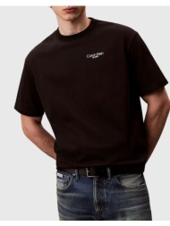 calvin klein logo back print t-shirt lv04rd825g-ub1 black
