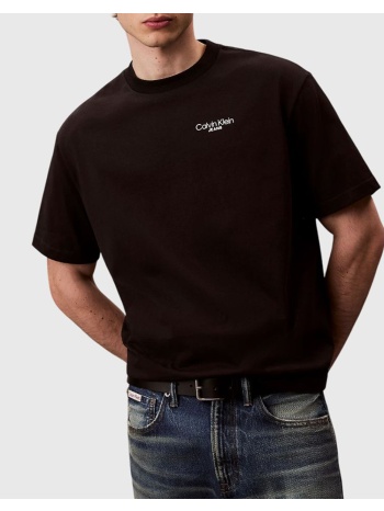 calvin klein logo back print t-shirt lv04rd825g-ub1 black