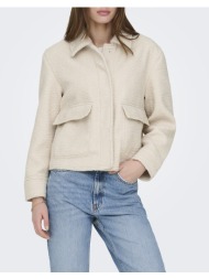 only onlsanne boucle short jacket bf otw 15358870-moonbeam cream