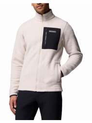 columbia ανδρική ζακέτα jasper ridge™ pebbled full zip fleece cf01-2142421-278 offwhite