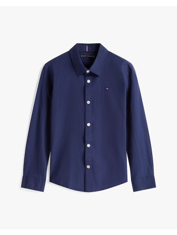 tommy hilfiger solid stretch poplin shirt l/s