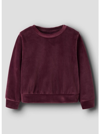 name it nmfveloa ls velvet short top 13235117-burgundy σε προσφορά