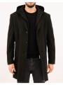 lexton ημιπαλτο με μοστρα & κουκουλα 02.36.tom overcoat-black black