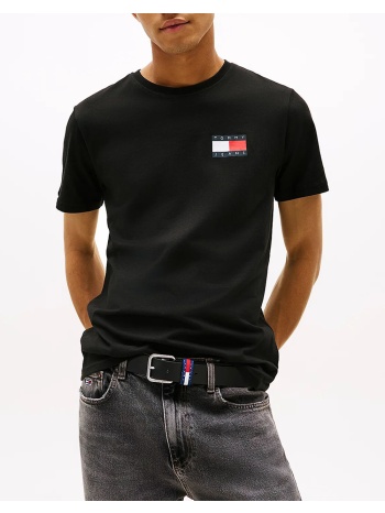 tommy jeans tjm slim essential flag tee ext dm0dm20740-bds