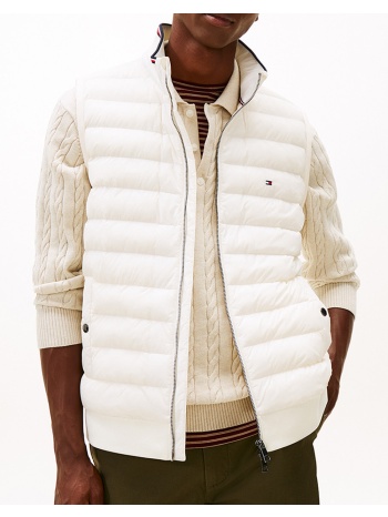 tommy hilfiger mix media ess rwb vest mw0mw41441-z00 ecru