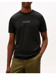 tommy hilfiger brand love small center tee mw0mw41453-bds black