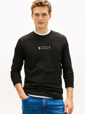 tommy hilfiger brand love ls tee mw0mw41454-bds black