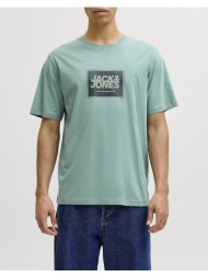 jack&jones jjrain tee ss crew neck 12288097-mineral blue ciel