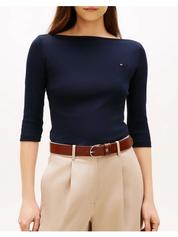 tommy hilfiger new cody slim boat-nk 3/4slv ww0ww40589-02g