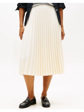 tommy hilfiger fluid pleated pull on midi skirt