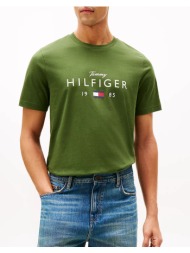 tommy hilfiger brand love big hilfiger tee mw0mw41455-l01 green
