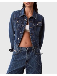 calvin klein jeans cropped 90s denim jacket indigo lv047e629g-mzk denimblue