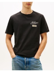 tommy hilfiger modern ath graphic badge tee mw0mw41471-bds black