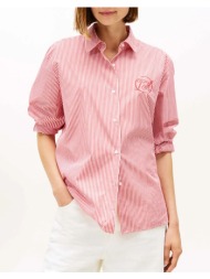 tommy hilfiger cotton easy shirt ww0ww48190-0e7 red