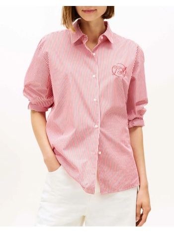 tommy hilfiger cotton easy shirt ww0ww48190-0e7 red