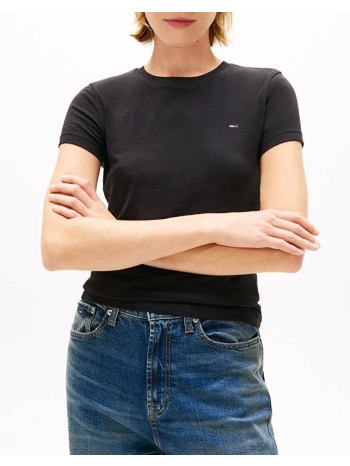 tommy jeans tjw c-neck tee dw0dw20459-bds black
