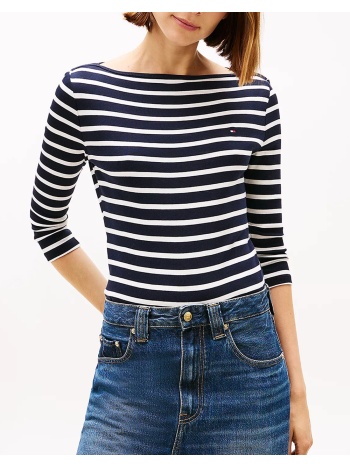 tommy hilfiger new cody slim boat-nk 3/4slv ww0ww40589-02c