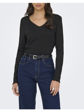only onlina life l/s v-neck top jrs 15365144-black black