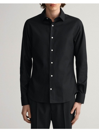 gant υποκαμισο d2. slim solid twill shirt 3g3220091-5 black