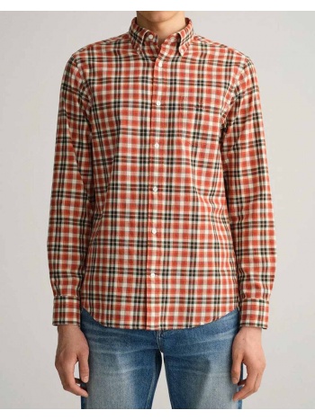 gant πουκαμιισο d1. reg broadcloth tartan shirt