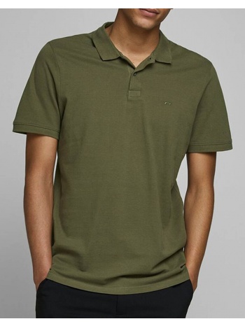 jack&jones μπλουζα jjebasic polo ss noos 12136516-olive