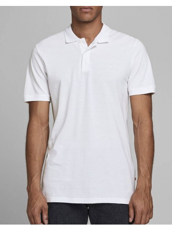 jack&jones μπλουζα jjebasic polo ss noos 12136516-white