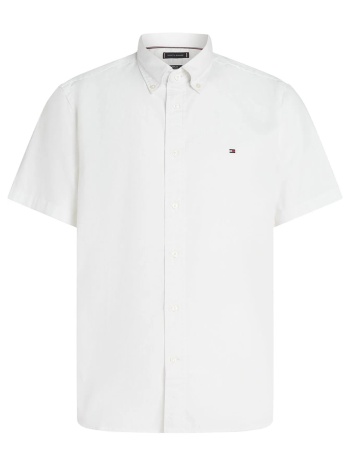 tommy hilfiger flex poplin solid s/s shirt mw0mw42248-ycf