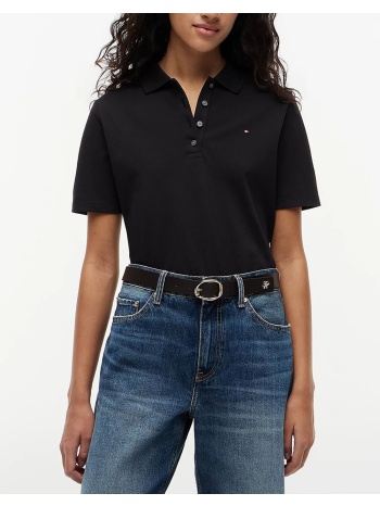 tommy hilfiger 1985 reg pique polo ss ww0ww43224-bds black