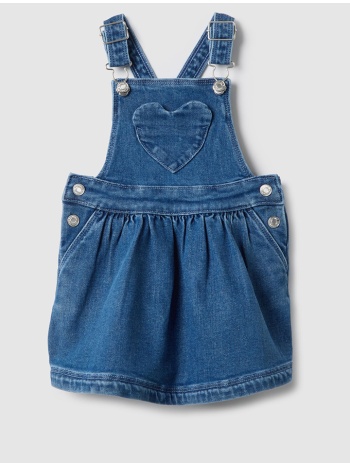 ovs denim dungaree w/heart 2514628-medium blue denimblue
