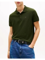tommy jeans tjm slim placket polo ext dm0dm20676-m0h darkgreen